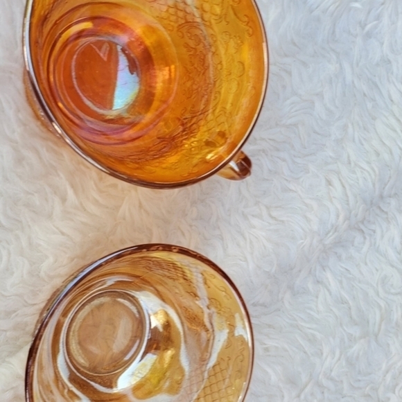 Vintage carival glass‎ sugar & creamer set - Picture 2 of 5